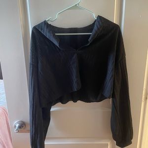 SHEIN Long Sleeve Crop Top